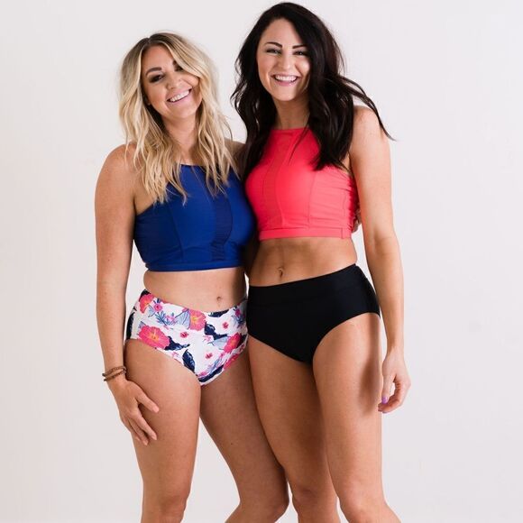 NWT Midkini, High Neck, Halter Tie, Bikini Top, Hot Pink size Small - Picture 10 of 14